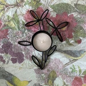 Flower Tea Light Candle Holder, Set of 4